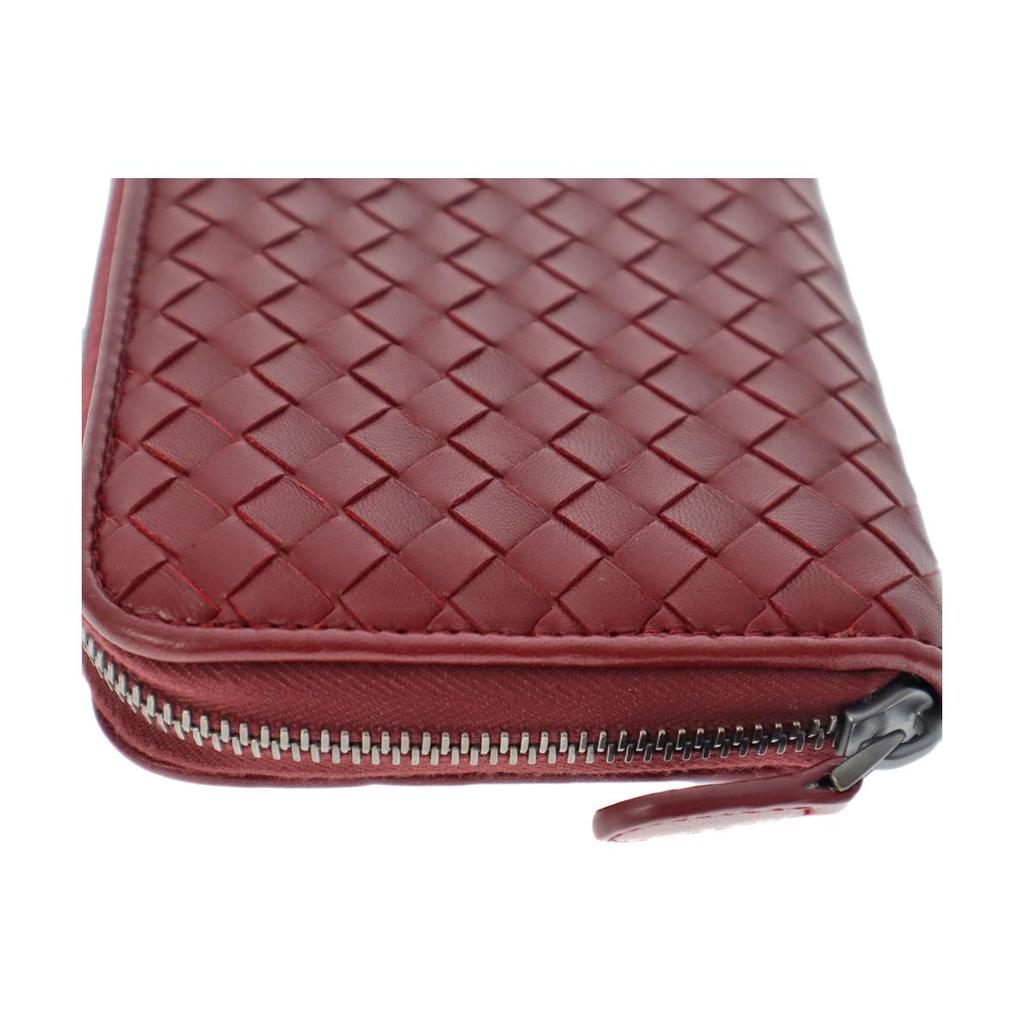 Bottega Veneta Handwoven Lambskin Wallet Men wallet Brick-Red 114076-V001N-6329