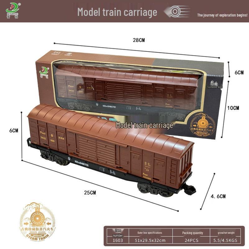 Retro Zestaw Torów Kolei Parowej - Elektryczna Zabawka dla Dzieci