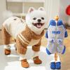 Thick Fleece Dog Cat Four-Legged Hoodie With Zipper Warm Winter Pet Outfit Small Medium Large Breeds