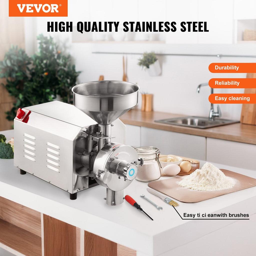 Grain Grind Mill Grain Grinding Machine 3000W Food Processing Machinery