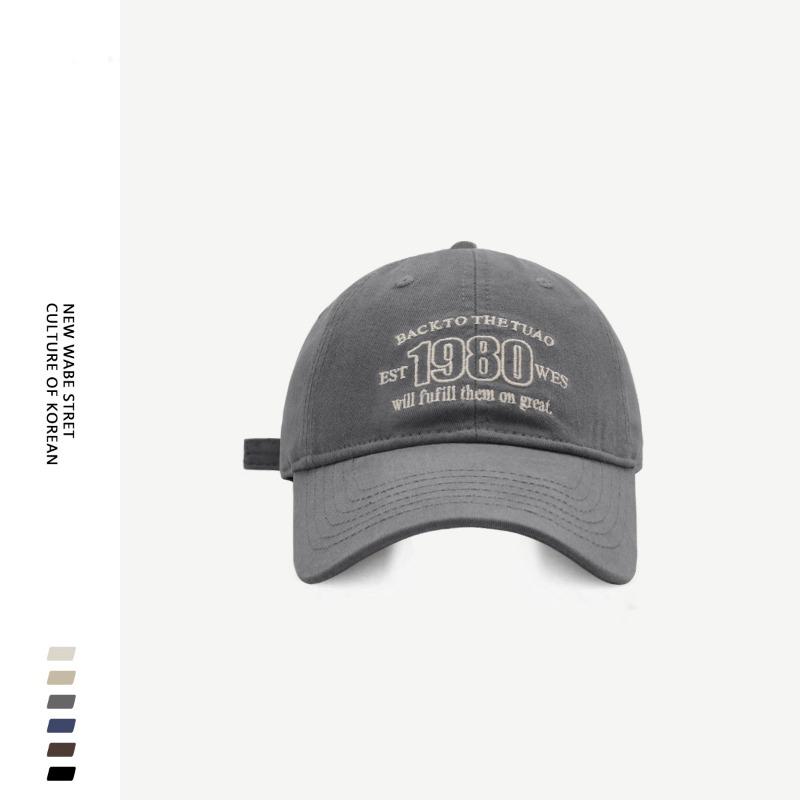 Trendy brand letter embroidery 1980 baseball cap for men and women, summer fashion versatile cap