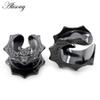 Alisouy 1PC Copper Alloy Casting Animal Bats Saddle Ear Tunnels Plugs Expander Stretcher Gauges Earrings Piercing Body Jewelry