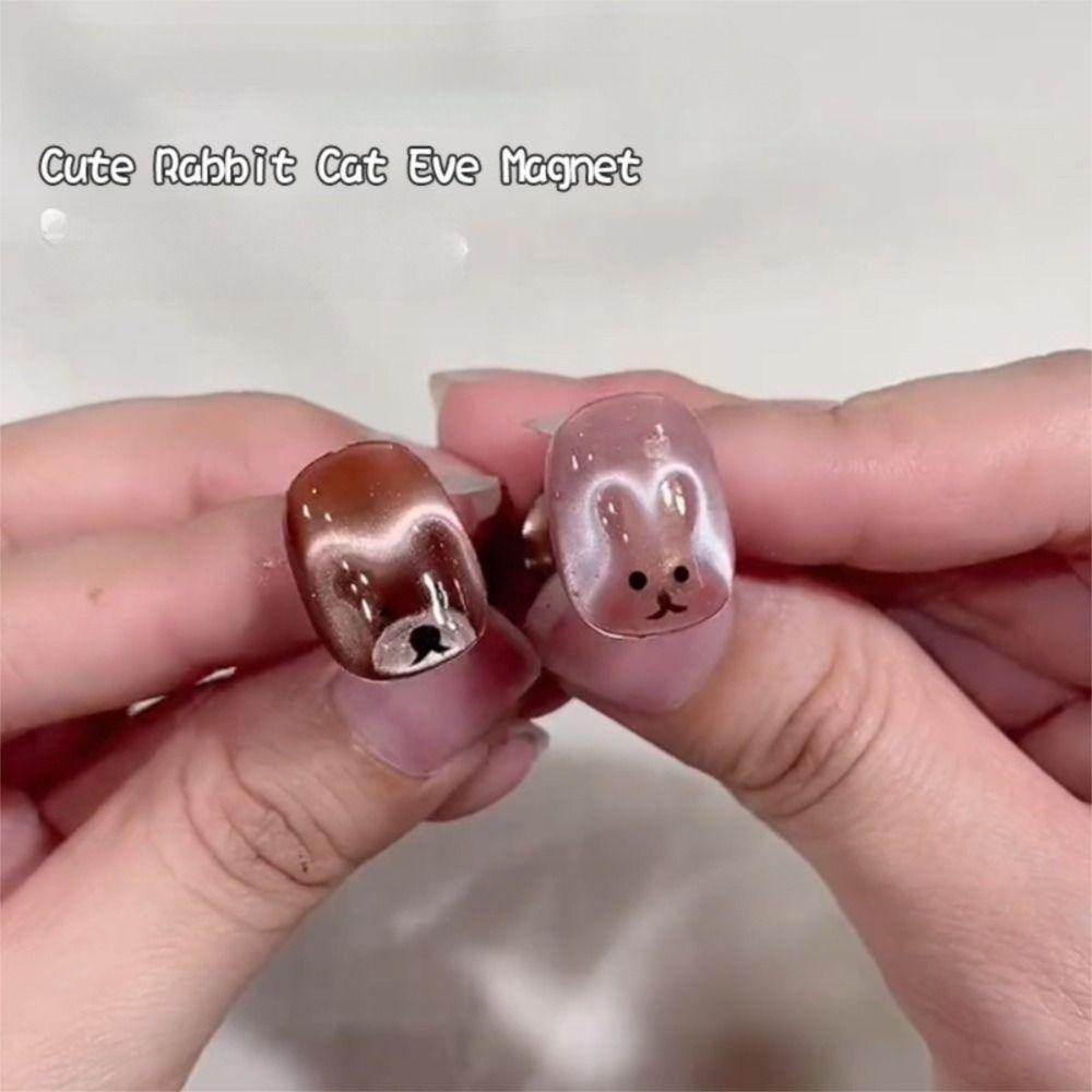 Iron Cat Eye Magnet for Nails Rabbit Shaped Guide Nail Magnet Line  for Nail Art Accessories