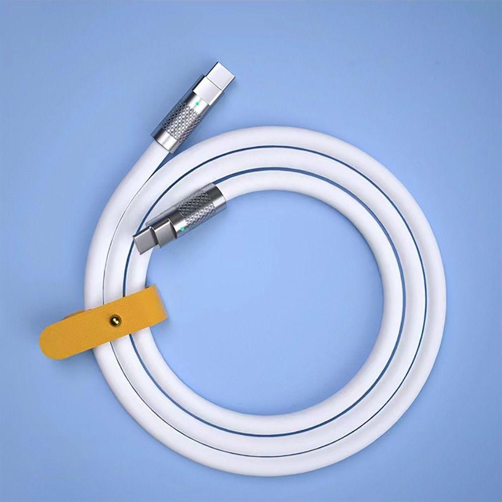 100W PD Type C Cable Liquid Silicone Type-C Charger Cable Data Line  For Xiaomi Samsung Huawei