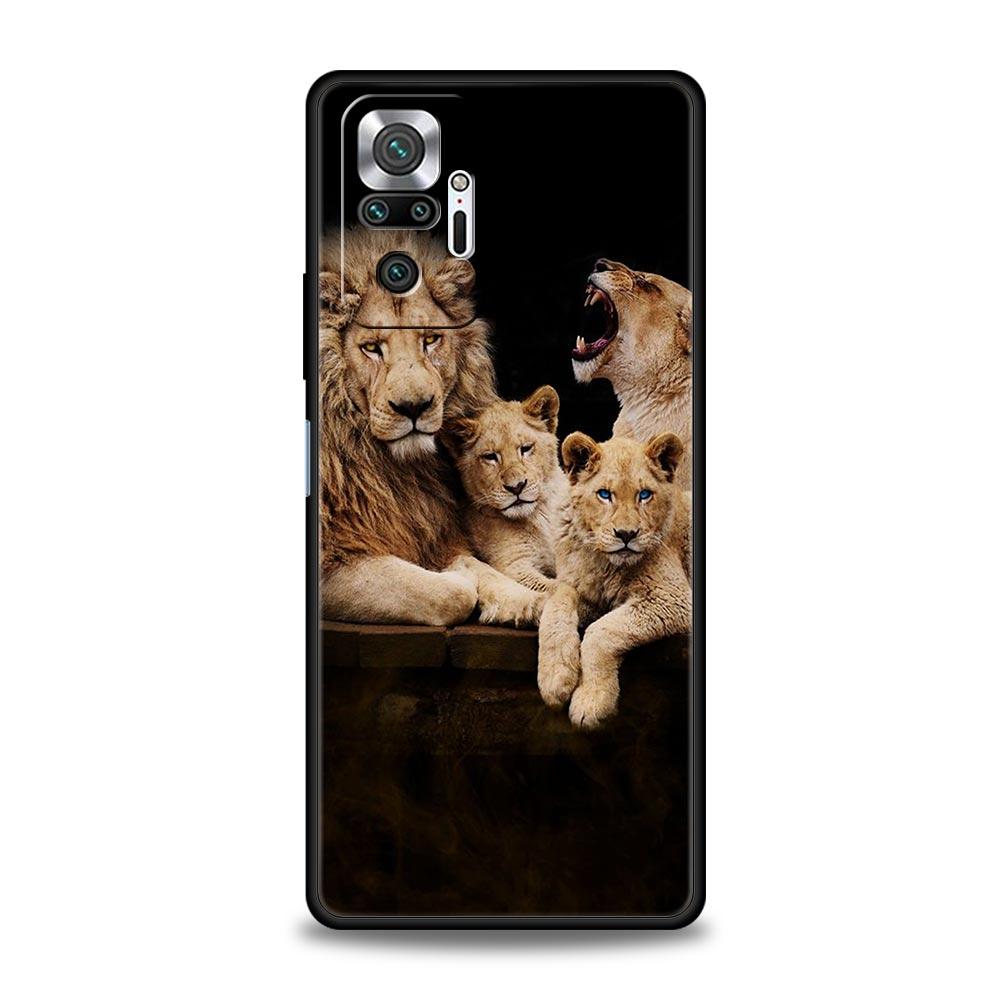 Lion Alpha Male Cub Phone Case For Xiaomi Redmi Note 14 13 5G 10 11 12 Pro Plus 4G 14C 13C 12C 10C Black Cover