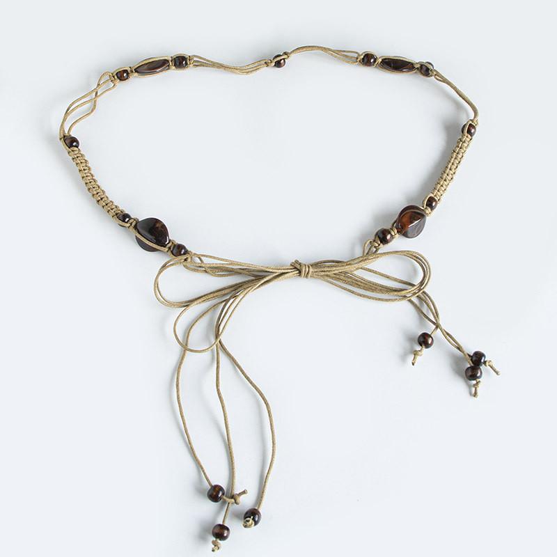 Bohemian Style Bead Decoration Women Casual Weaving Waist Chain Daily For