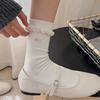 Ladies Spring and Autumn Love Button Accessories Embroidery Lace In Tube Socks