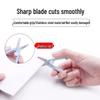Compact Retractable Round-Head Scissors Keychain for Journaling and Paper Cutting