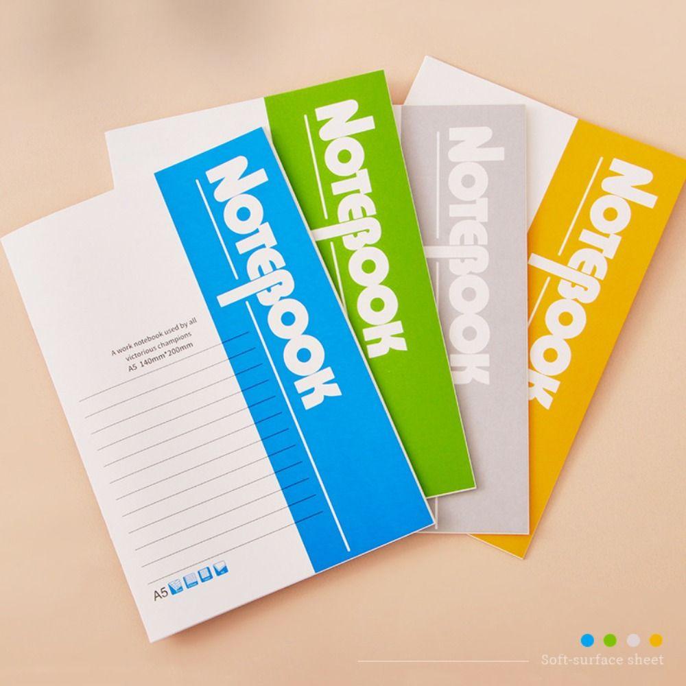 Thick Lined Notepad Soft Cover Hardcover Colorful School Stationery Office Supplies
