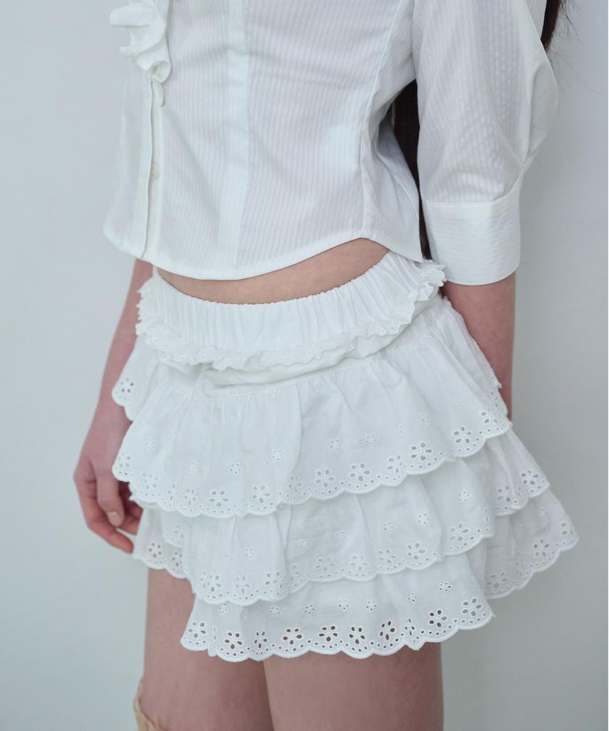 Leijeumiya Riri Frill Skirt [White]