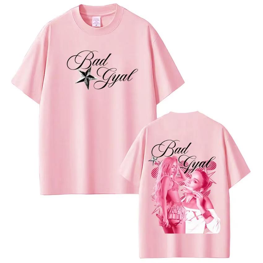 

Singer Bad Gyal 2026 Tour Fashion Print Tshirt Unisex Women Harajuku Tshirt Summer Shortsleeved Casual Aesthetic Trendy Tops 4XL