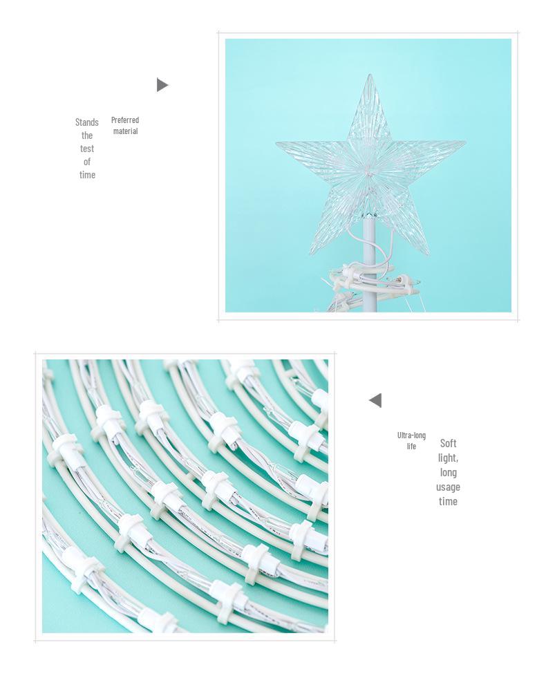 1.8m Tungsten Wire Spiral Christmas Tree Lights, Simple Ins Style, Festive Glow