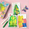 35Pcs Squeegee Art Kids Paint Kit, Diy Material Magic Reveal Rainbow Scratch Art