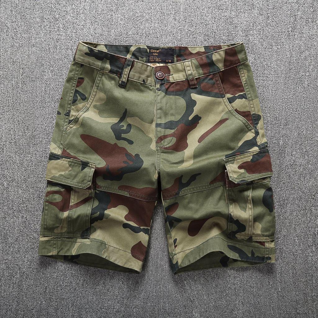 Shorts, Herr sommar casual kamouflage, Herrshorts, Amerikanskt workwear, Femficksbyxor, Bekväma att bära utomhus, Trendiga ungdomsbyxor