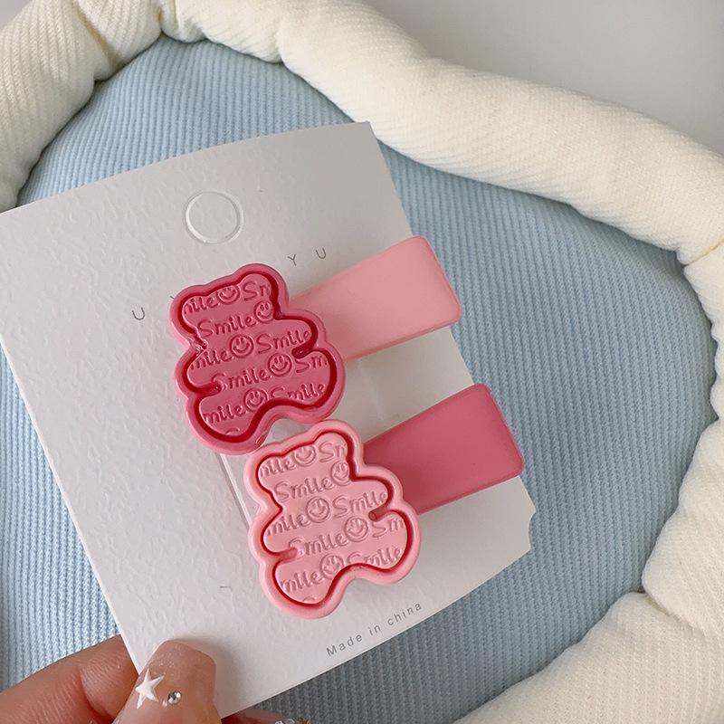 Pink Series Cute Bow Hair Clip for Girls - Small Duckbill Clip for Bangs