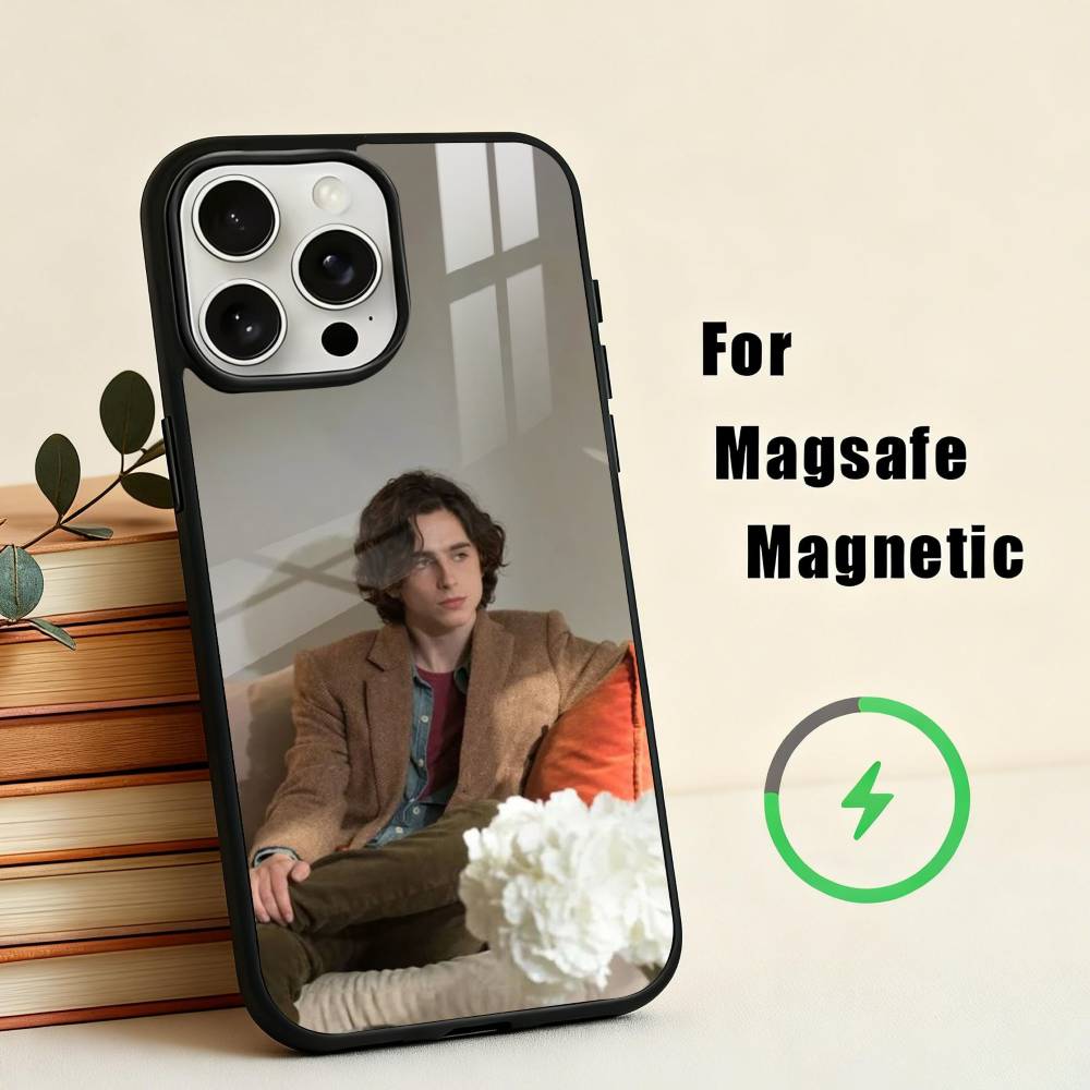 Young Hero T-Timothee C-Chalamet Phone Case For iPhone17,16,15,14,13,12,11 Plus,Pro Max Magnetic For Magsafe Wireless Charging