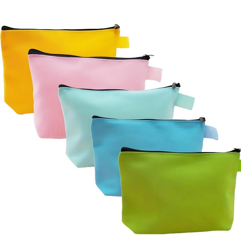 

5pcs Travel Canvas Makeup Bags for Women Cosmetic Bags Pencil Pouch with Zipper Toiletry Organizer Carrying Case DIY Craft Bag