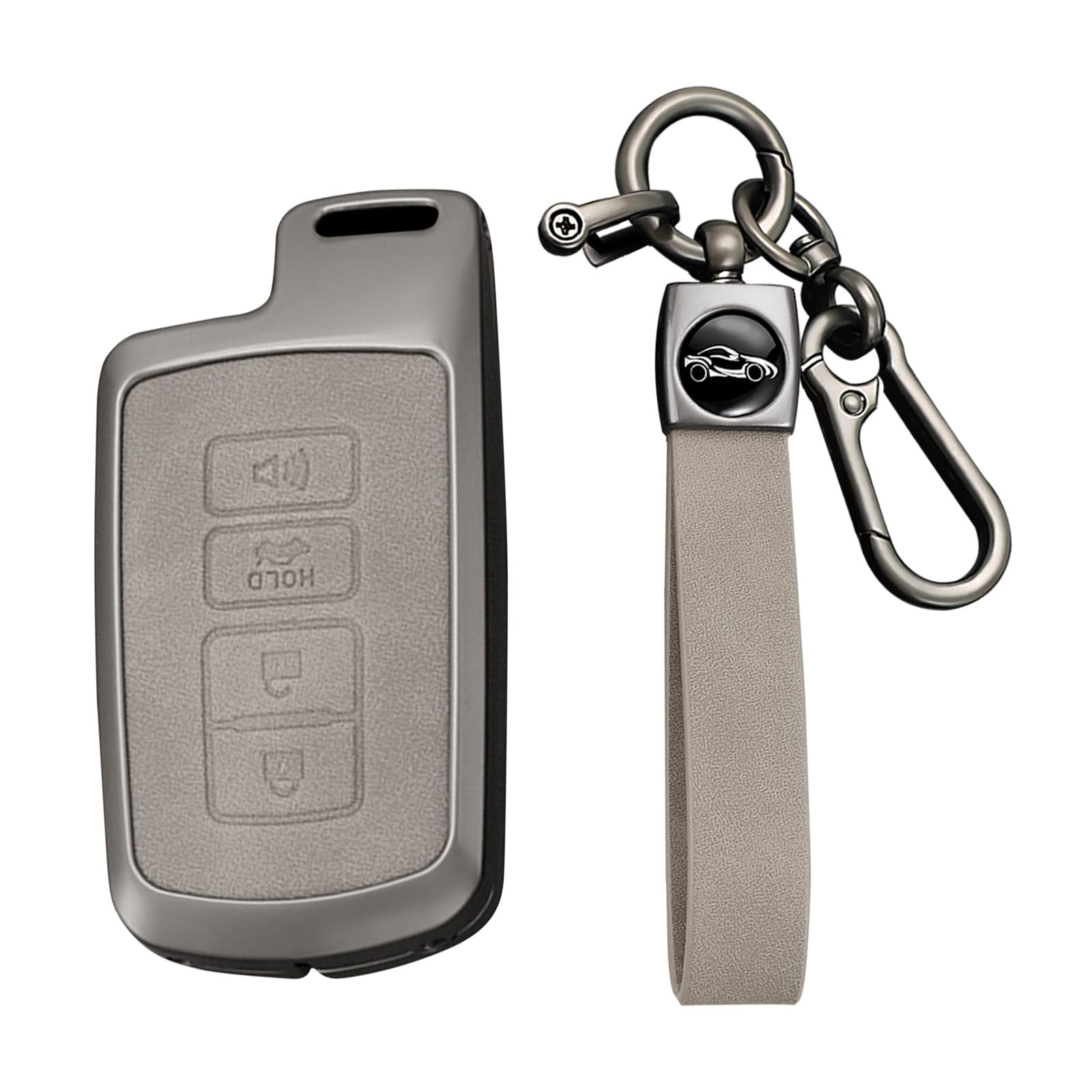 

[KUNIO] Toyota Key Case, Key Holder, Car Accessories, Compatible with Corporate Vehicles, Toyota, Prius сірий колір