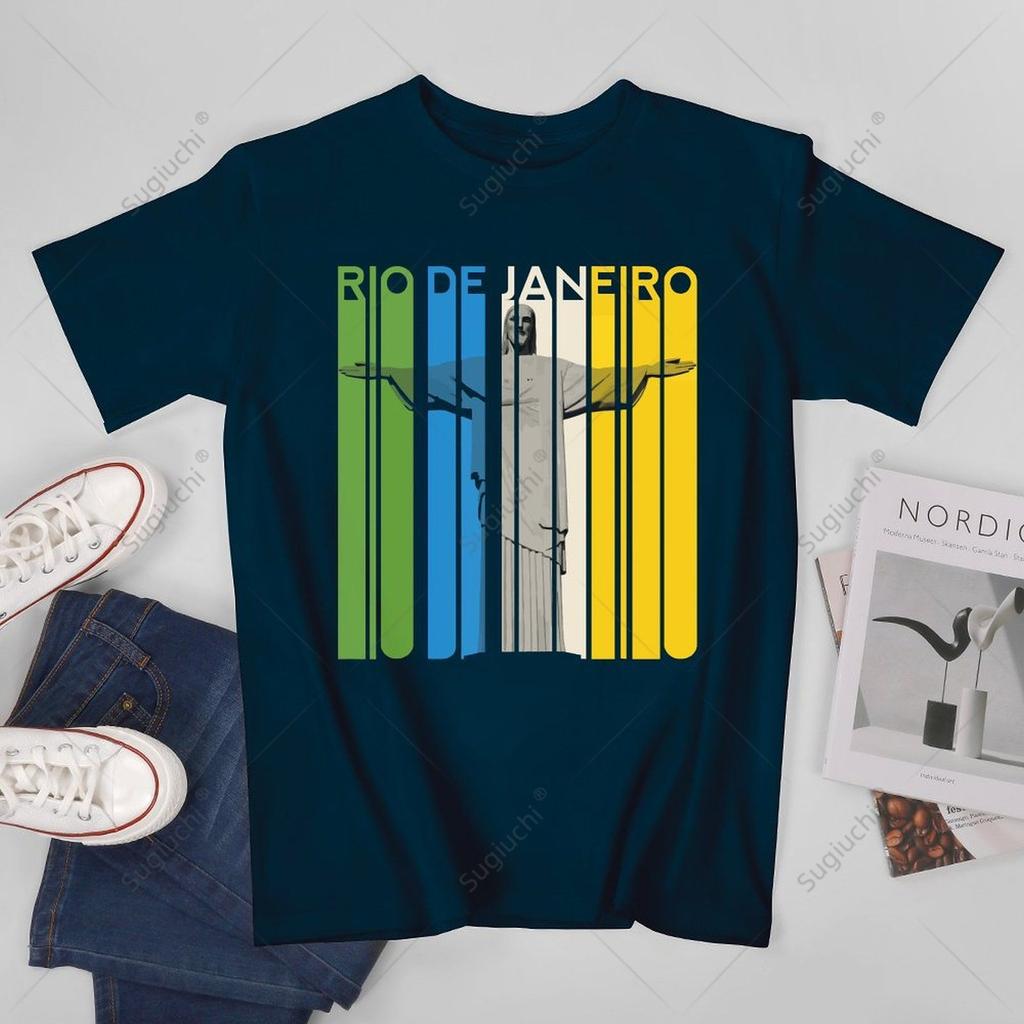 Unisex Unisex Brazil Retro Beach Brazilian Rio De Janeiro Statue Sao Paulo Tshirt Tees T Shirts WoUnisex Boys 100 Cotton TShirt