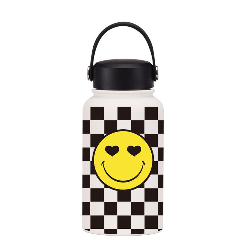 650Ml Thermos Cup Wide Mouth Portable Vacuum Children'S Student Sports Kettle Outdoor Printing Water Cup