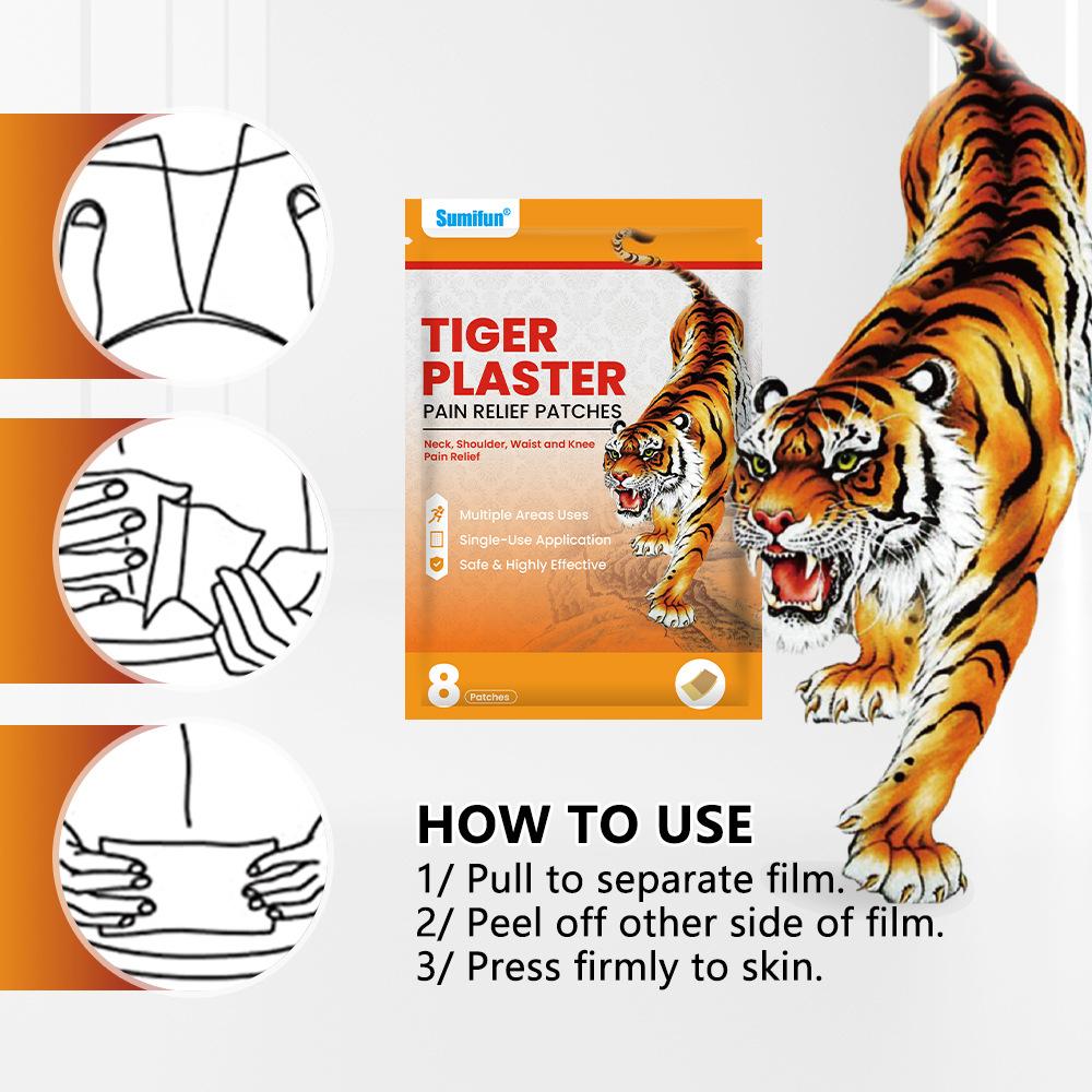 8pcs/bag Tiger Balm Patches Analgesic Plaster Joint Back Pain Patch Neck Muscle Body Herbal Patch