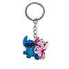 8pcs Cute PVC Stitch Cartoon Keychain Pendant Set