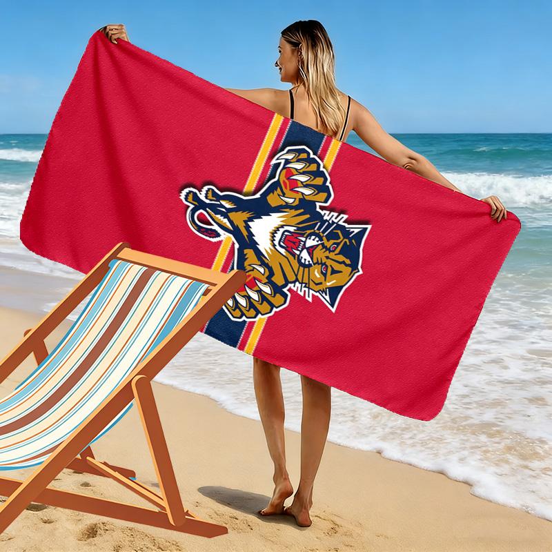 Florida Panthers Print Beach Towel, Large Soft Quick Dry Towel for Beach Camping Swimming