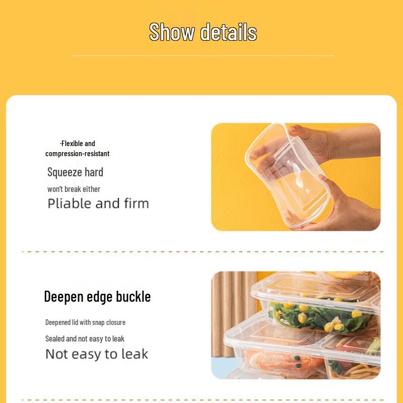 Microwavable Rectangular PP Food Container Set