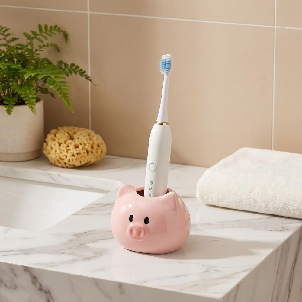 Ceramic Electric Toothbrush Holder Cartoon Toothpaste Toothbrush Base Washbasin Rack  Bathroom