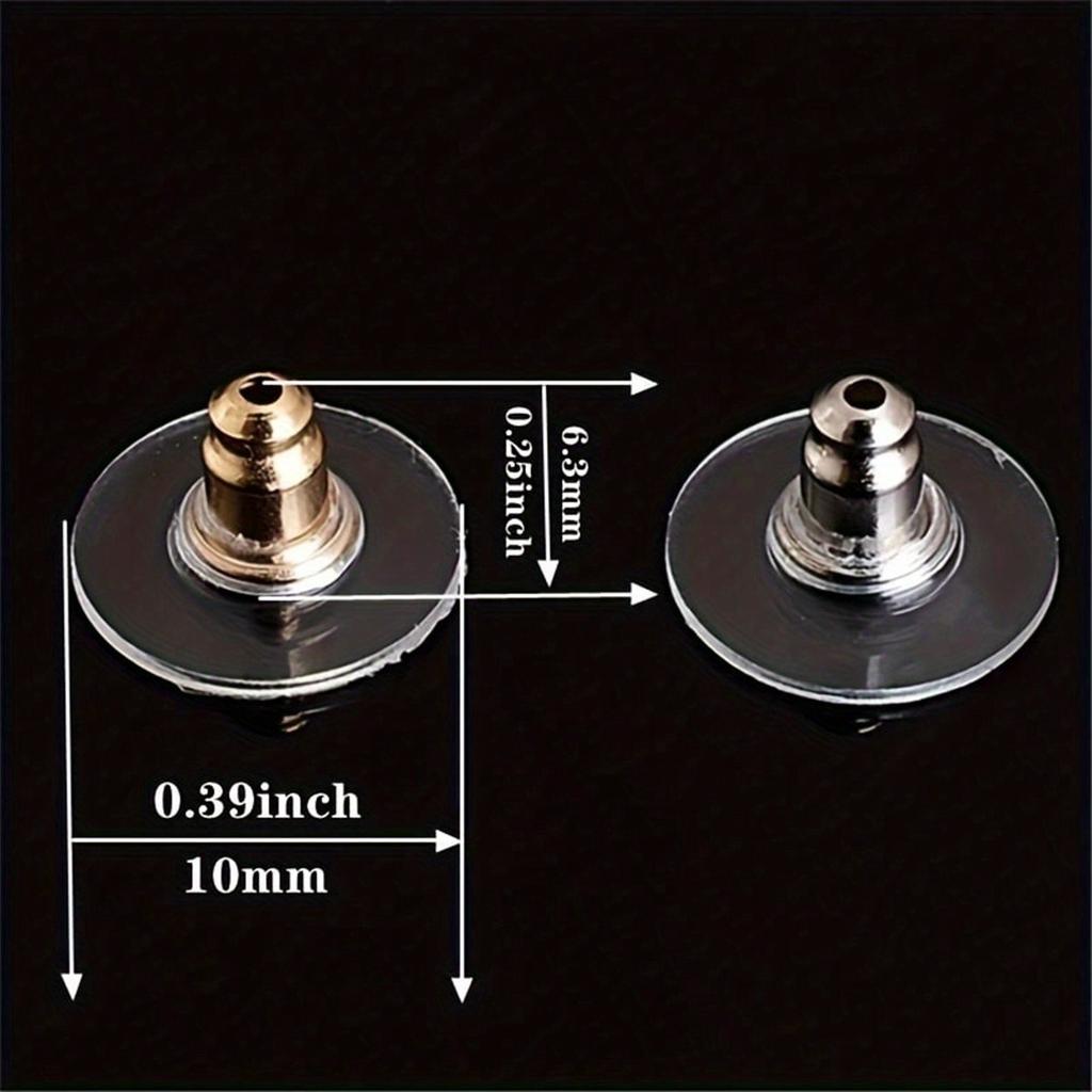 120pcs Mixed Disc Earring Back Stoppers - DIY Jewelry Accessories, With Pin Back Design, Easy To Install - Ideal For Jewelry Making And Repair