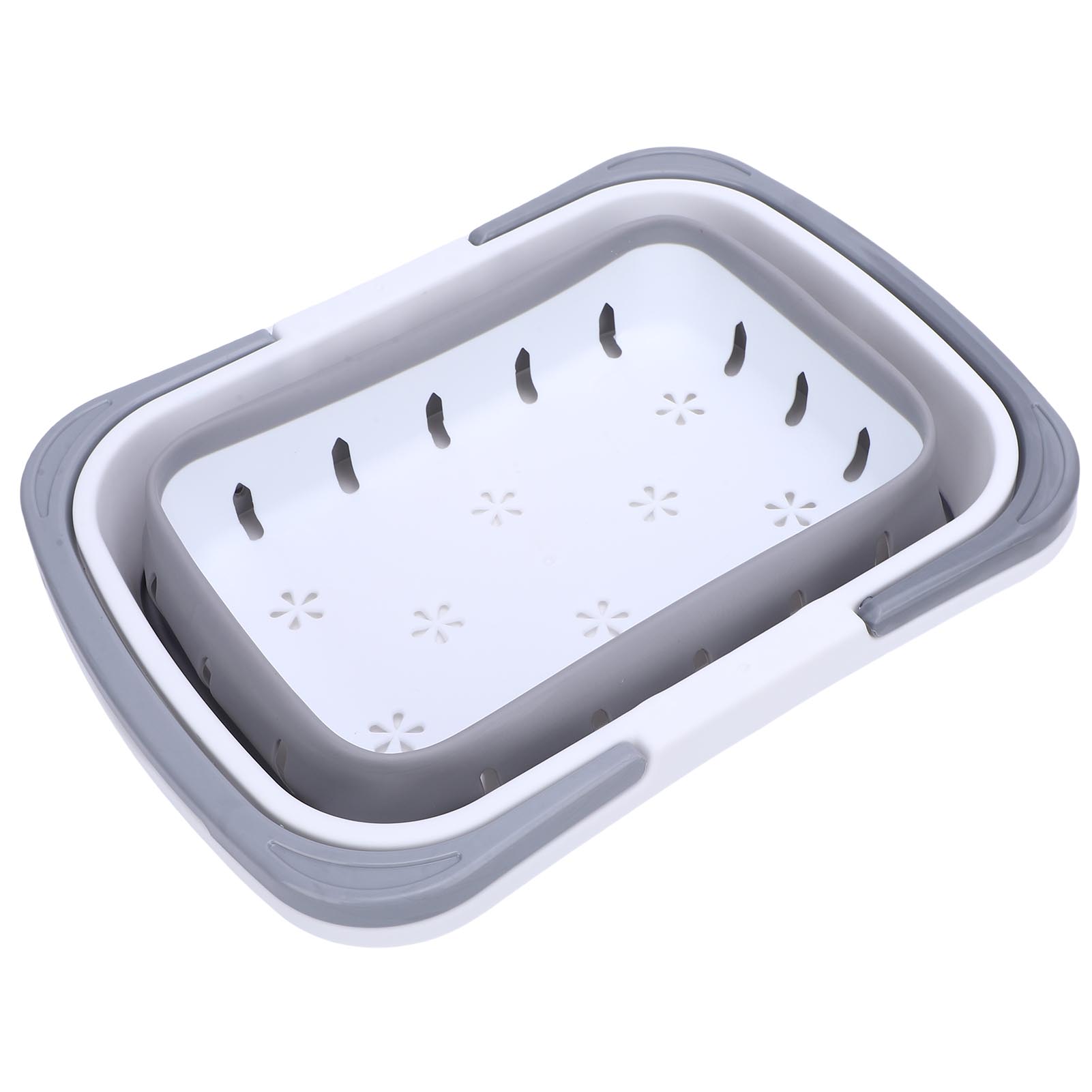 

Foldable Bath Toy Storage Hollow Quick Drain Drying Bathtub Toy Storage Basket for Bathroom Kitchen Travel