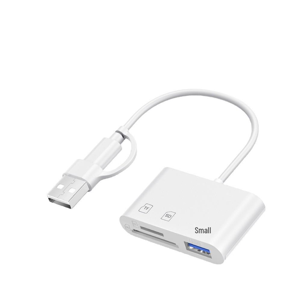 Universal Type-C Card Reader for Huawei, Xiaomi, Apple - Supports TF, SD Cards, U Disk, Car, Camera