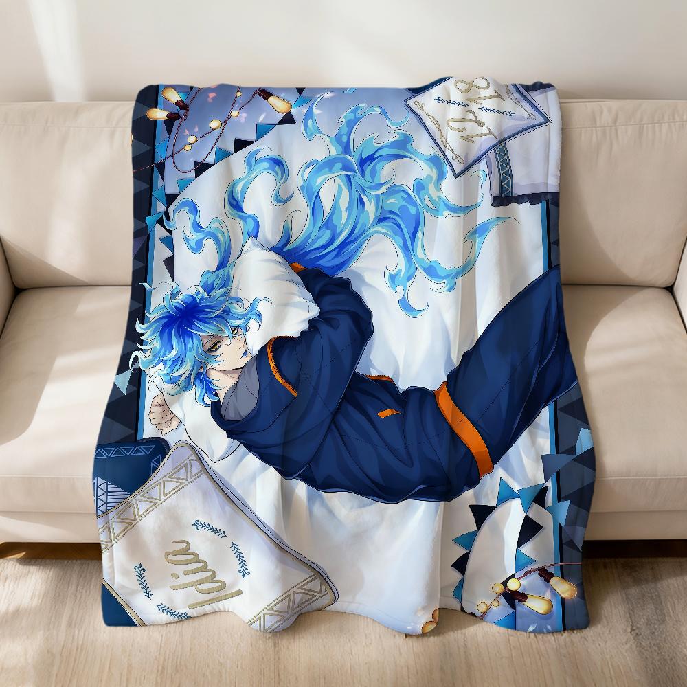 

game anime Twisted-Wonderland Flannel soft warm plush blanket for sofa living room pet hogar bedroom gift home Car portable 30x40in