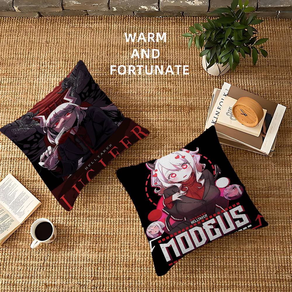 Helltaker Anime Office Cushion Pillowcase Car Cushion Cover45X45CM Lumbar Pillowcase Sofa Pillowcover