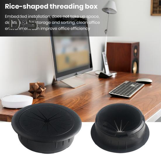 Computer Desk Threading Hole Cover Plate Rice-shaped Round Desk Hole Desktop Opening Wire Buckle Cover Plastic Decorative Cover