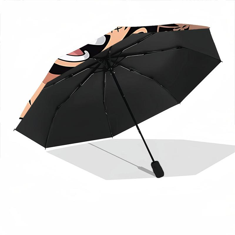 Luffy StrawHat Automatic Folding Umbrella with Sturdy Iron Frame, Portable Compact Travel Umbrella All-Season Use Parties 0807053