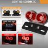 Motorcycle LED Tail Light Turn Signal Lights License Plate Bracket Brake Lamp For Honda Yahama Harley Universal 12V Rear Light