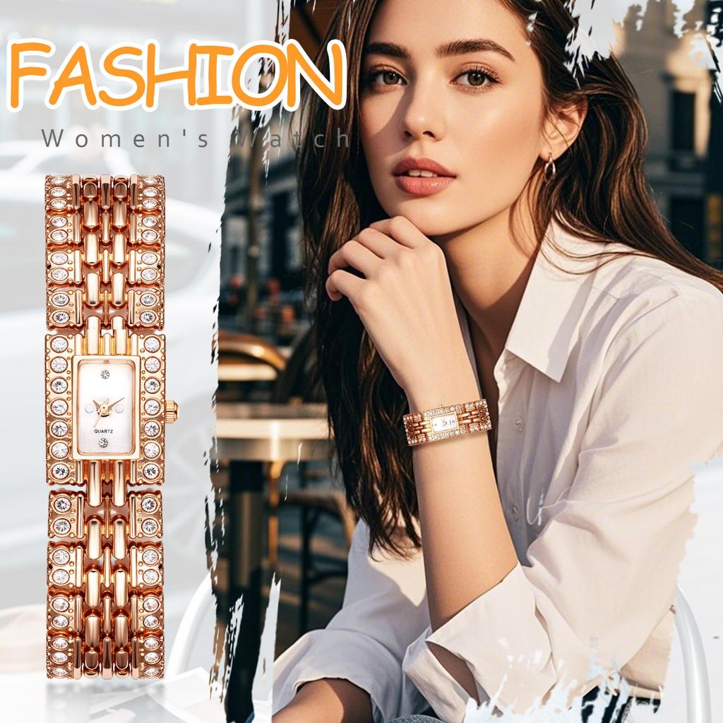 Quadratisch Diamant Verstellbar Quarz Funkelnd Schön Mode Lässig Perfektes Geschenk für Tag Damen Uhr, Wasserdicht Länge, Uhrwerk, Design, Uhr,