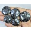 322Cts. Natural Larvikite Round Shape Cabochon Loose Gemstone 5Pcs Lot C-1941