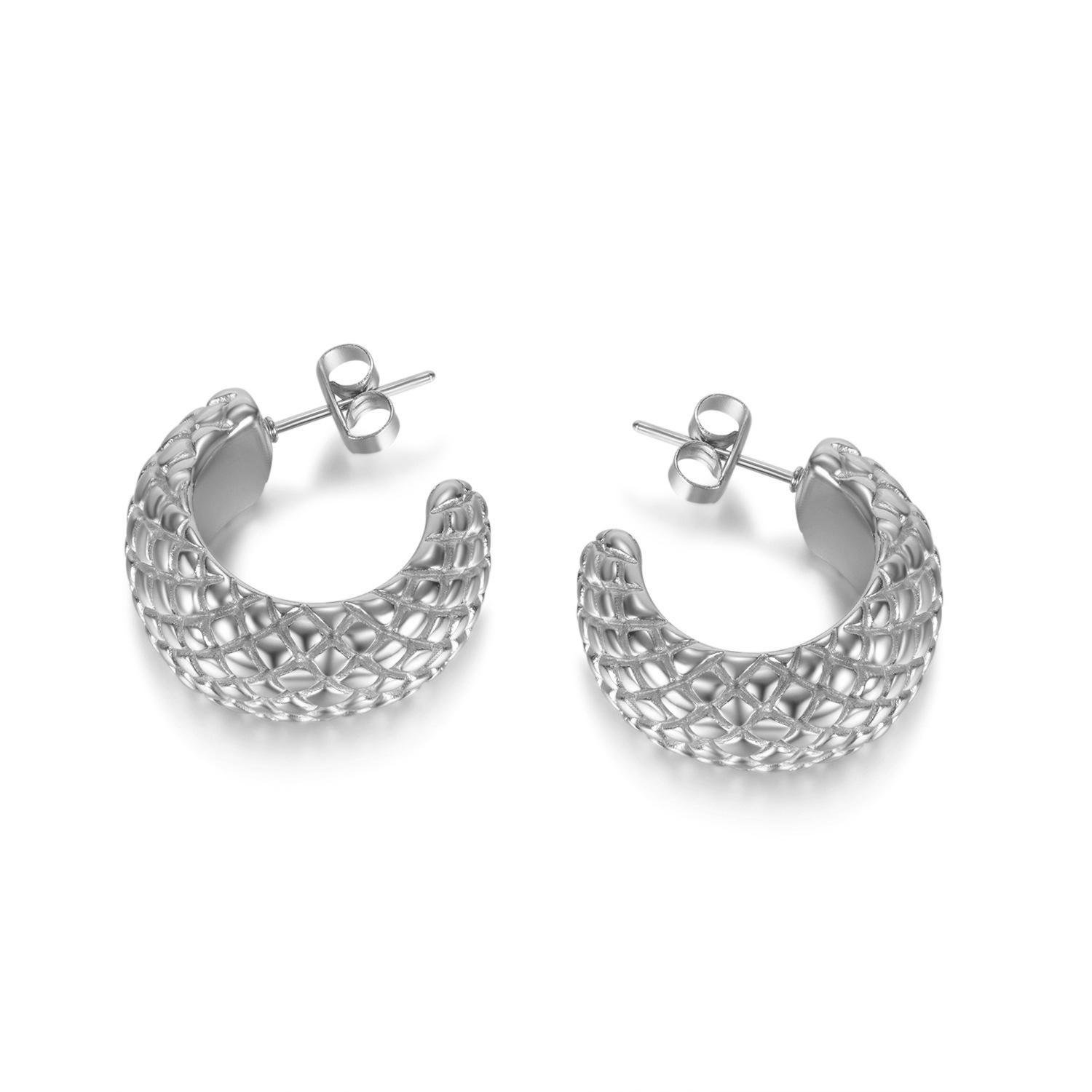 

Корейский холодный дизайн чувство ретро ромб титан сталь позолоченный 18 карат геометрические серьги гвоздики женские