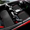 WTEMPO Automotive Universal Seat Cushion Fully Covered with Strips Front Anti-skid No Binding No Backrest Rear Three Person Leather Seat Cushion