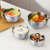 Double Layer Bowl Metal Food Serving Dishes Stainless Steel Bowl for Outdoor Use Dishwasher Safe Soup Bowl Kitchenwares