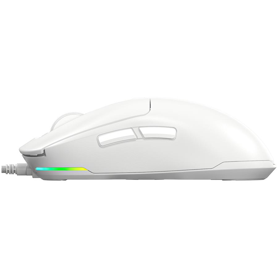 LORGAR MSA10 Gaming Mouse, Wired Ultralight, White