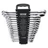 Combination Wrench Set 16-Piece Metric 8 Mm To 24 Mm with Organizer Rack