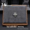 Cercei Stud Trendy Cruce Cupru Alb Argint Thai 925 cu Diamante Colorate pentru Bărbați și Femei