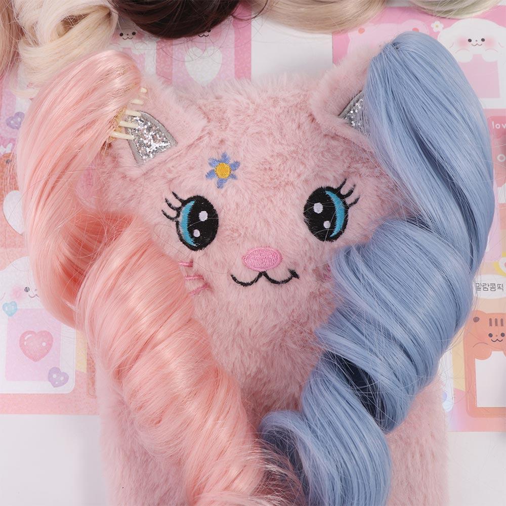Long Curly Hair BJD SD Doll Hair Clamping Doll Long Curly Hair Ponytail  Plush Doll
