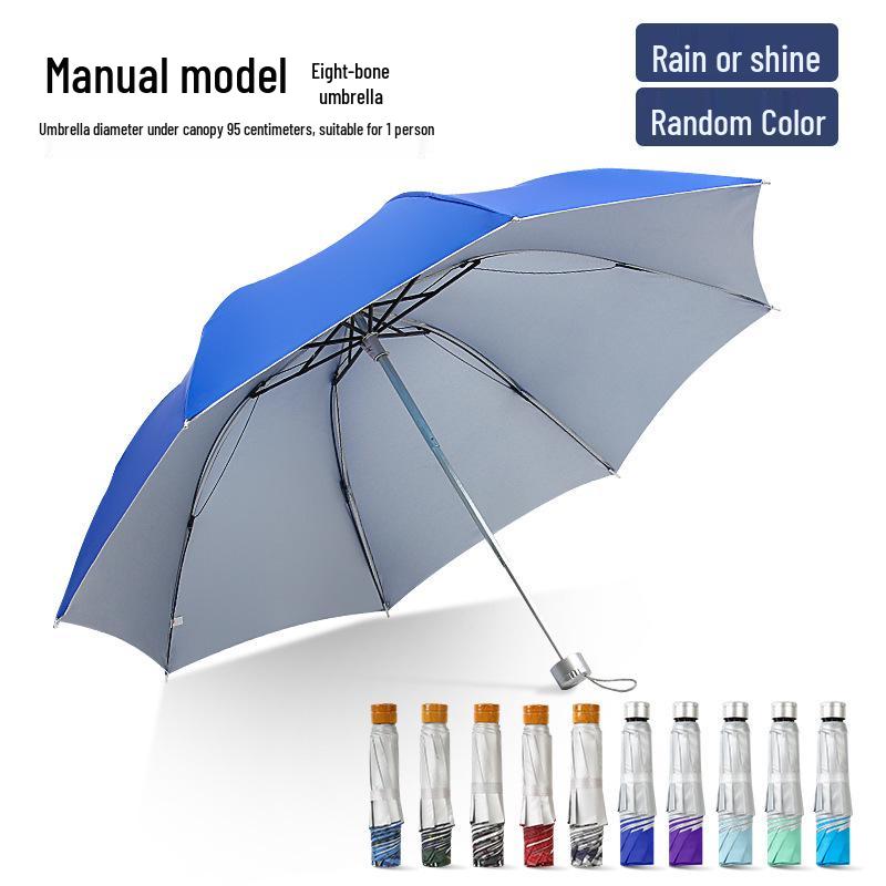 

Зонт-автомат складной Дейзи : Большой, защита от солнца и дождя Black Coating Rain or Shine Folding Series