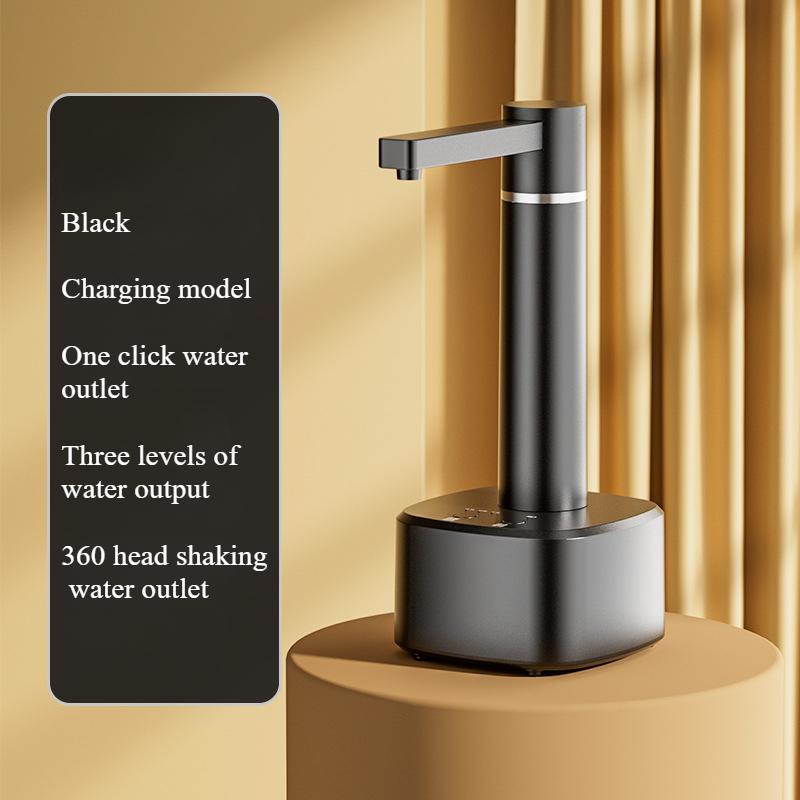 

Портативный электрический диспенсер для воды с аккумулятором и вращающейся насадкой для домашнего офиса и кемпинга Black charging