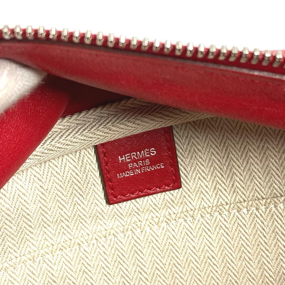 HERMES Van Quatre PM Crossbody Pochette Shoulder Bag Leather Red