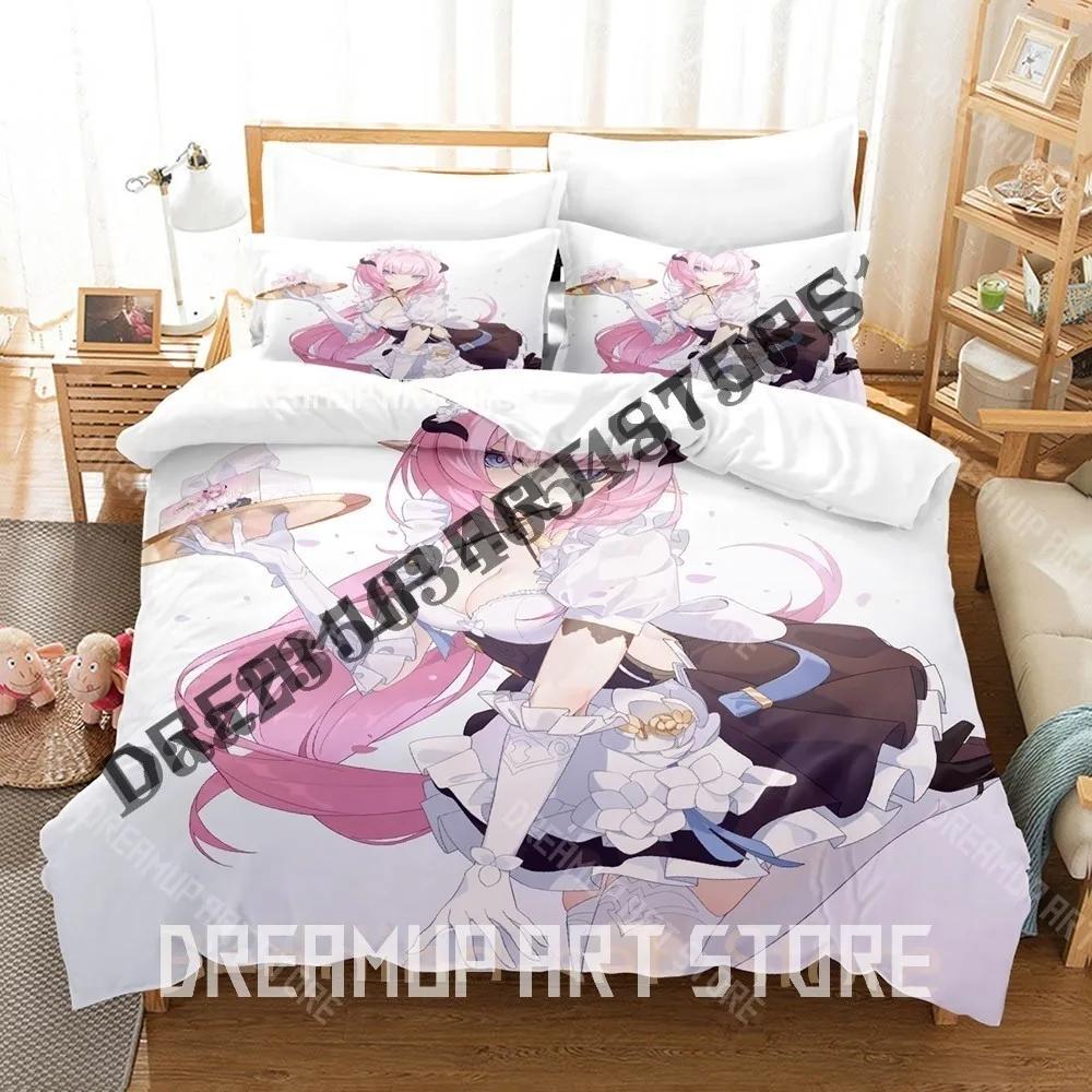 3D Print Elysia Honkai Impact 3rd Bedding Set Single Twin Full Queen King Size Bed Set Adult Bedroom Duvetcover Sets Anime